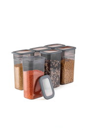 Hermia Set de Cajas de Almacenaje BNMPOLYAR12-32, 12 Piezas, Antracita